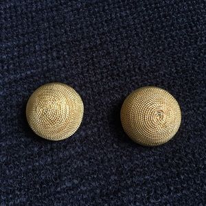 Vintage Gold clip on earrings made in Italy